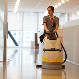 Cleaning building entrance